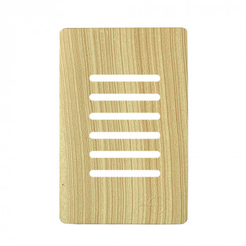 Placa p/ 6 Interruptores (especial) 4x2 - Novara Maple 